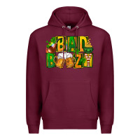 Burgundy bad boozy st patricks Premium Hoodie - FaDigitalArtStudio