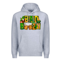 Heather Grey bad boozy st patricks Premium Hoodie - FaDigitalArtStudio