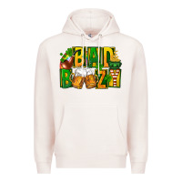 Pale Pink bad boozy st patricks Premium Hoodie - FaDigitalArtStudio