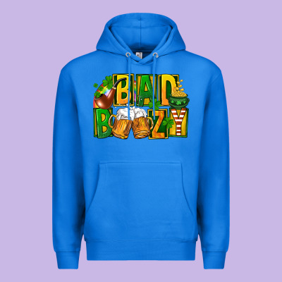Bad Boozy St Patricks Premium Hoodie Designed By Fadigitalartstudio