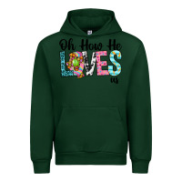 Forest Green Oh how he loves us Urban Hoodie - Neo Western