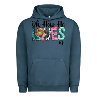 Pigment Midnight Navy Oh how he loves us Urban Hoodie - Neo Western