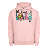 Pigment Salmon Oh how he loves us Urban Hoodie - Neo Western