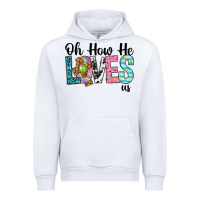 White Oh how he loves us Urban Hoodie - Neo Western