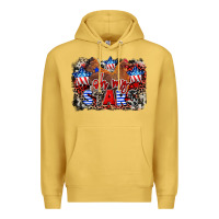 Antique Gold Oh my stars chicken 4th of july Premium Hoodie - CowGirlArtShop