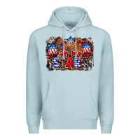 Blue Mist Oh my stars chicken 4th of july Premium Hoodie - CowGirlArtShop