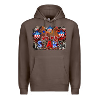 Coffee Oh my stars chicken 4th of july Premium Hoodie - CowGirlArtShop