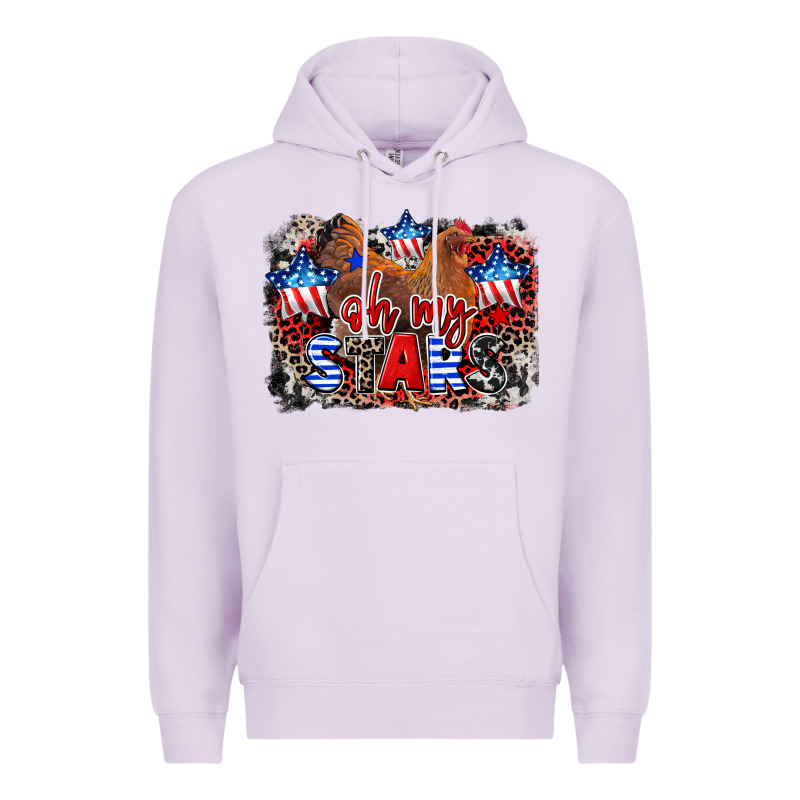 Oh My Stars Chicken 4th Of July Premium Hoodie by CowGirlArtShop | Teevron