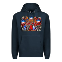Navy Oh my stars chicken 4th of july Premium Hoodie - CowGirlArtShop