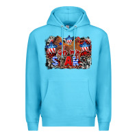 Ocean Blue Oh my stars chicken 4th of july Premium Hoodie - CowGirlArtShop