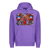Purple Oh my stars chicken 4th of july Premium Hoodie - CowGirlArtShop