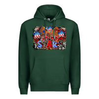 Sports Green Oh my stars chicken 4th of july Premium Hoodie - CowGirlArtShop