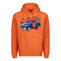 Carrot 4th of July American flag truck Premium Hoodie - Neo Western
