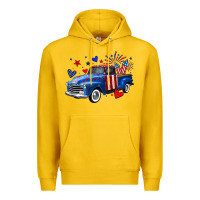 Lemon 4th of July American flag truck Premium Hoodie - Neo Western