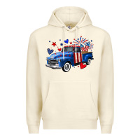 Sandshell 4th of July American flag truck Premium Hoodie - Neo Western