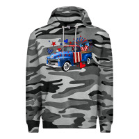 Slate Camo 4th of July American flag truck Premium Hoodie - Neo Western