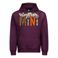 Mauve Wine western daisies mini Urban Hoodie - HRA Design Shop