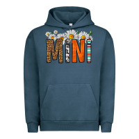 Pigment Midnight Navy western daisies mini Urban Hoodie - HRA Design Shop