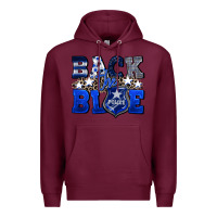 Burgundy Back to blue 4th of July 4th of july Premium Hoodie - CowGirlArtShop