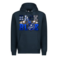 Navy Back to blue 4th of July 4th of july Premium Hoodie - CowGirlArtShop