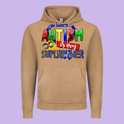 Autism Is My Superpower Vintage Hoodie Designed By Adodesignshop