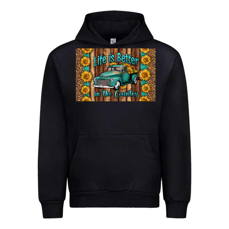 Life Is Better In The Country Skinny Metal Can Holder Urban Hoodie by HRA Design Shop | Teevron