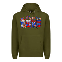Army Green 4th of July coffee drinks Premium Hoodie - Neo Western