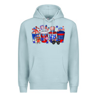 Blue Mist 4th of July coffee drinks Premium Hoodie - Neo Western