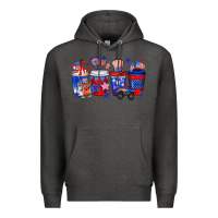 Charcoal Heather 4th of July coffee drinks Premium Hoodie - Neo Western
