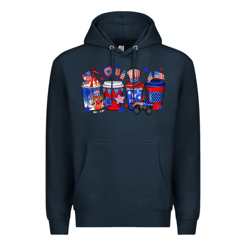 4th Of July Coffee Drinks Premium Hoodie by Neo Western | Teevron