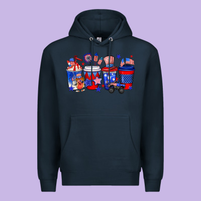4th Of July Coffee Drinks Premium Hoodie Designed By Neo Western