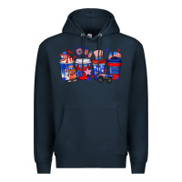 Navy 4th of July coffee drinks Premium Hoodie - Neo Western