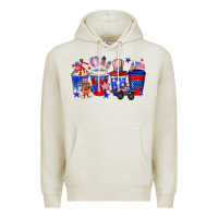 Oatmeal Heather 4th of July coffee drinks Premium Hoodie - Neo Western