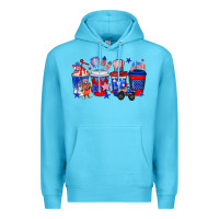 Ocean Blue 4th of July coffee drinks Premium Hoodie - Neo Western