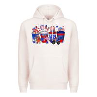 Pale Pink 4th of July coffee drinks Premium Hoodie - Neo Western