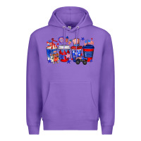 Purple 4th of July coffee drinks Premium Hoodie - Neo Western