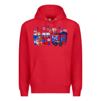 Red 4th of July coffee drinks Premium Hoodie - Neo Western