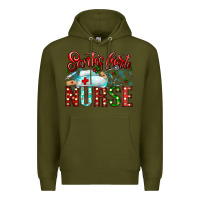 Army Green santa is favorite nurse Premium Hoodie - CowhideDigitalArt