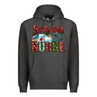 Charcoal Heather santa is favorite nurse Premium Hoodie - CowhideDigitalArt