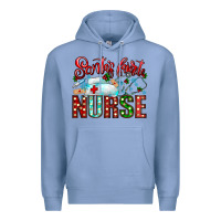 Colony Blue santa is favorite nurse Premium Hoodie - CowhideDigitalArt