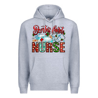 Heather Grey santa is favorite nurse Premium Hoodie - CowhideDigitalArt