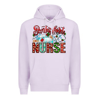 Lilac santa is favorite nurse Premium Hoodie - CowhideDigitalArt
