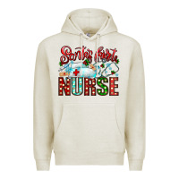 Oatmeal Heather santa is favorite nurse Premium Hoodie - CowhideDigitalArt