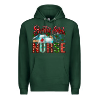 Sports Green santa is favorite nurse Premium Hoodie - CowhideDigitalArt