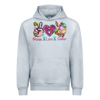 Heather Grey Peace Love Easter Urban Hoodie - Neo Western
