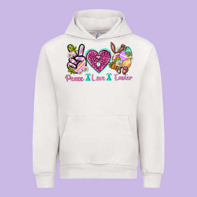 Peace Love Easter Urban Hoodie Designed By Neo Western
