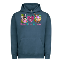 Pigment Midnight Navy Peace Love Easter Urban Hoodie - Neo Western