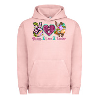Pigment Salmon Peace Love Easter Urban Hoodie - Neo Western