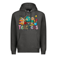 Charcoal Heather Teachers Change The World Premium Hoodie - CowhideDigitalArt
