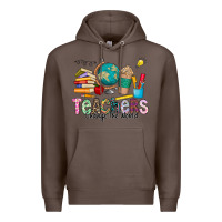 Coffee Teachers Change The World Premium Hoodie - CowhideDigitalArt